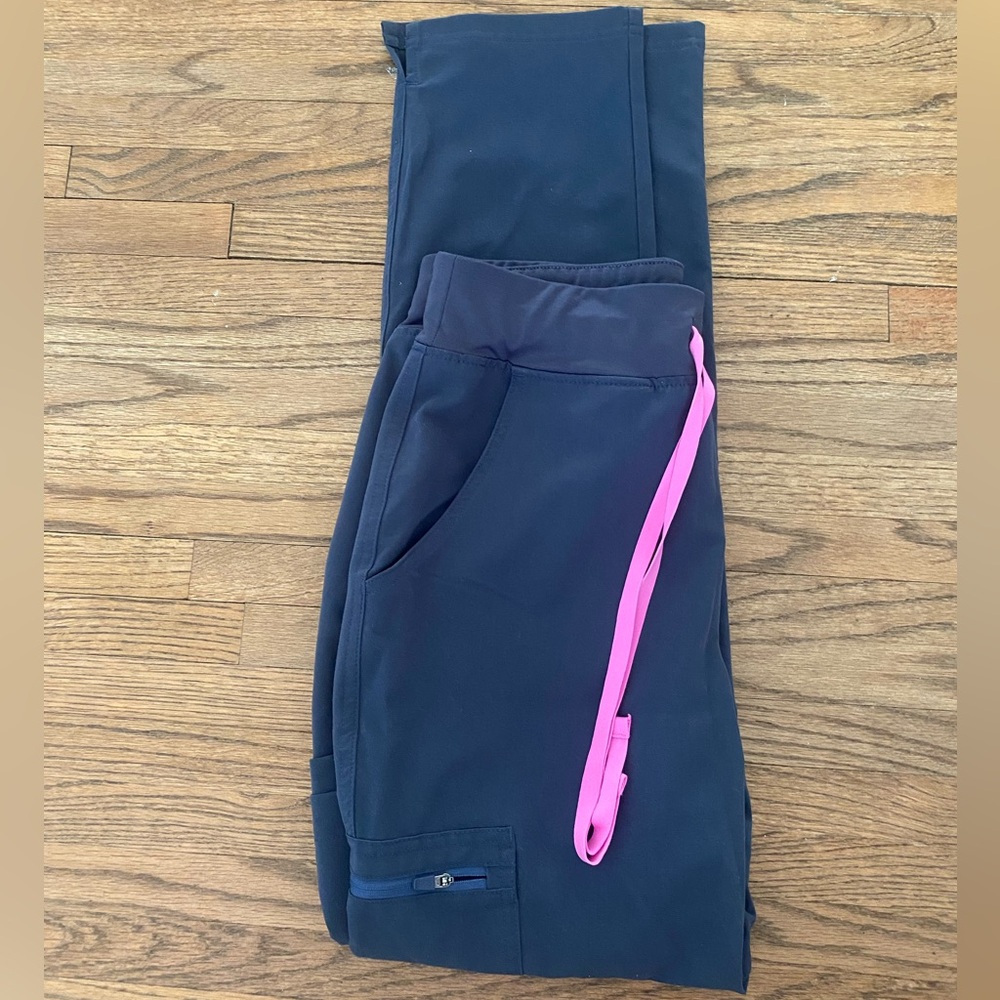 FIGS, Blue High Waisted Yola Skinny Scrub Pant